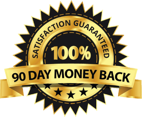 Luminara Rewind 90-day money-back guarantee badge.